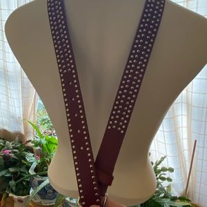 Gap leather Silver studded belt